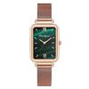 POEDAGAR Women Watches Fashion Green Square Leather Quartz Watch Top Brand Luxury Waterproof Ladies Wristwatch Girlfriend Gift