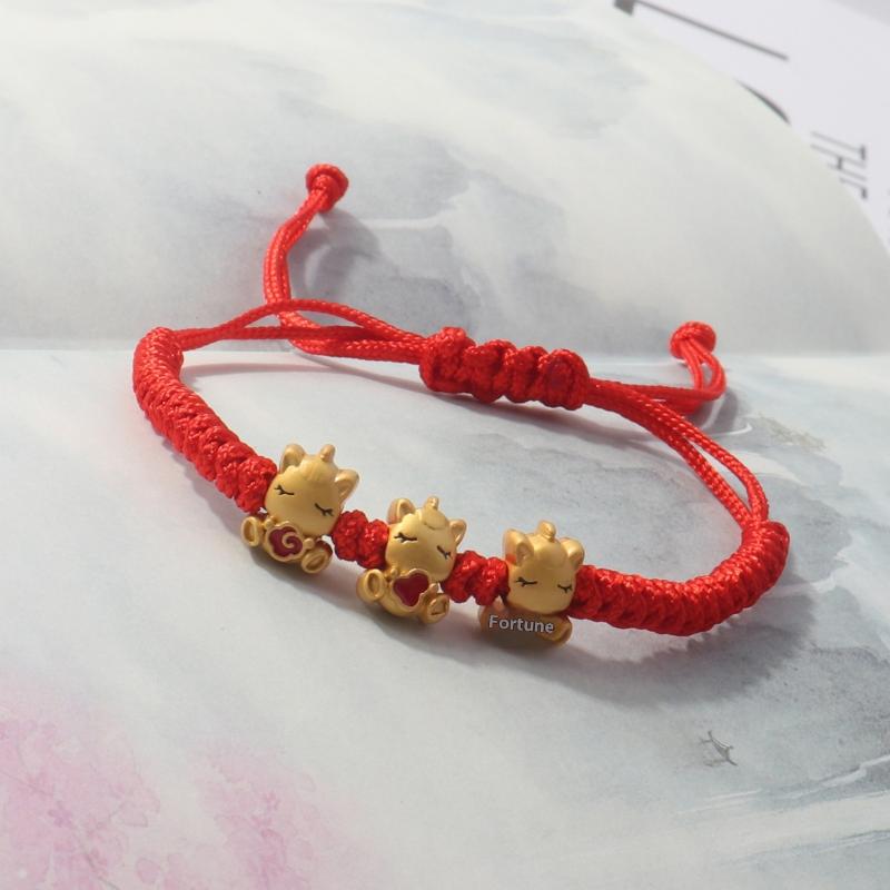 Chinese Style Zodiac Horse Bracelet 2026 Horse Year Lucky Red Rope Bracelet New Year Xmas Good Blessing Jewelry Gift