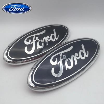 Автомобильная наклейка Ford 1 шт. 3D для Ford сине-черная 225x90 мм Передний капот значок на капот значок на задний бампер багажник наклейка значок D