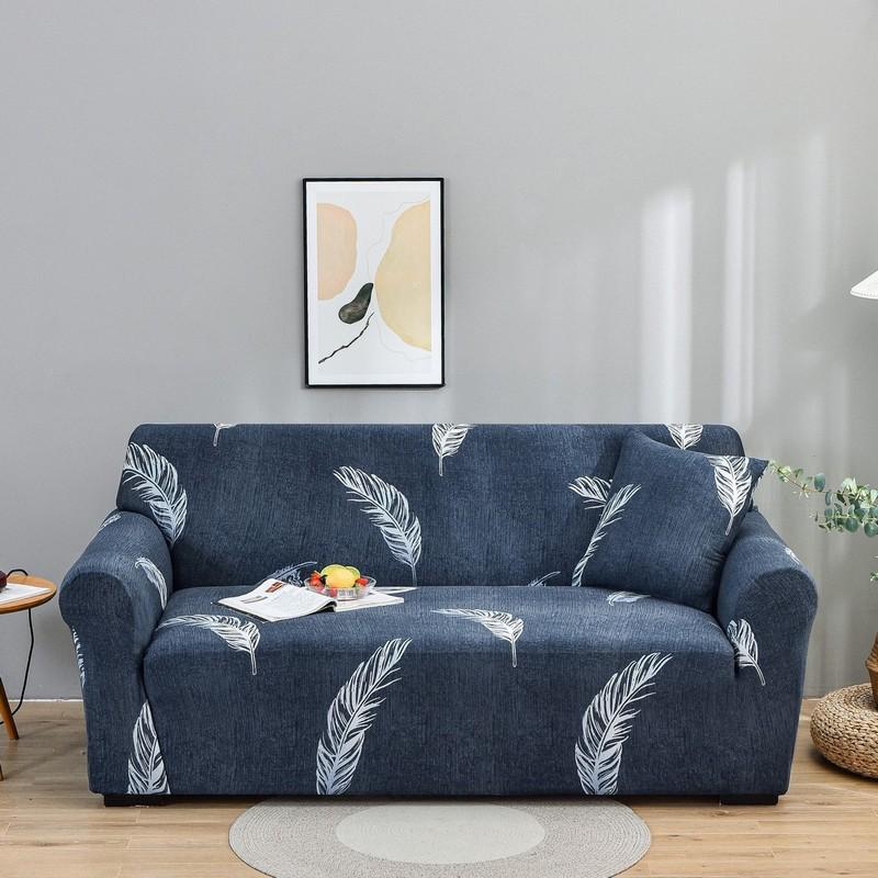 Printed Stretch Sofa Couch Cover For Living Room L Shaped Combination Chaise Sofa Slipcover Home Decor 1/2/3/4 Seats Removable