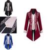Elegant Gothic Victorian Tailcoat For Halloween Steampunk Medieval Jacket