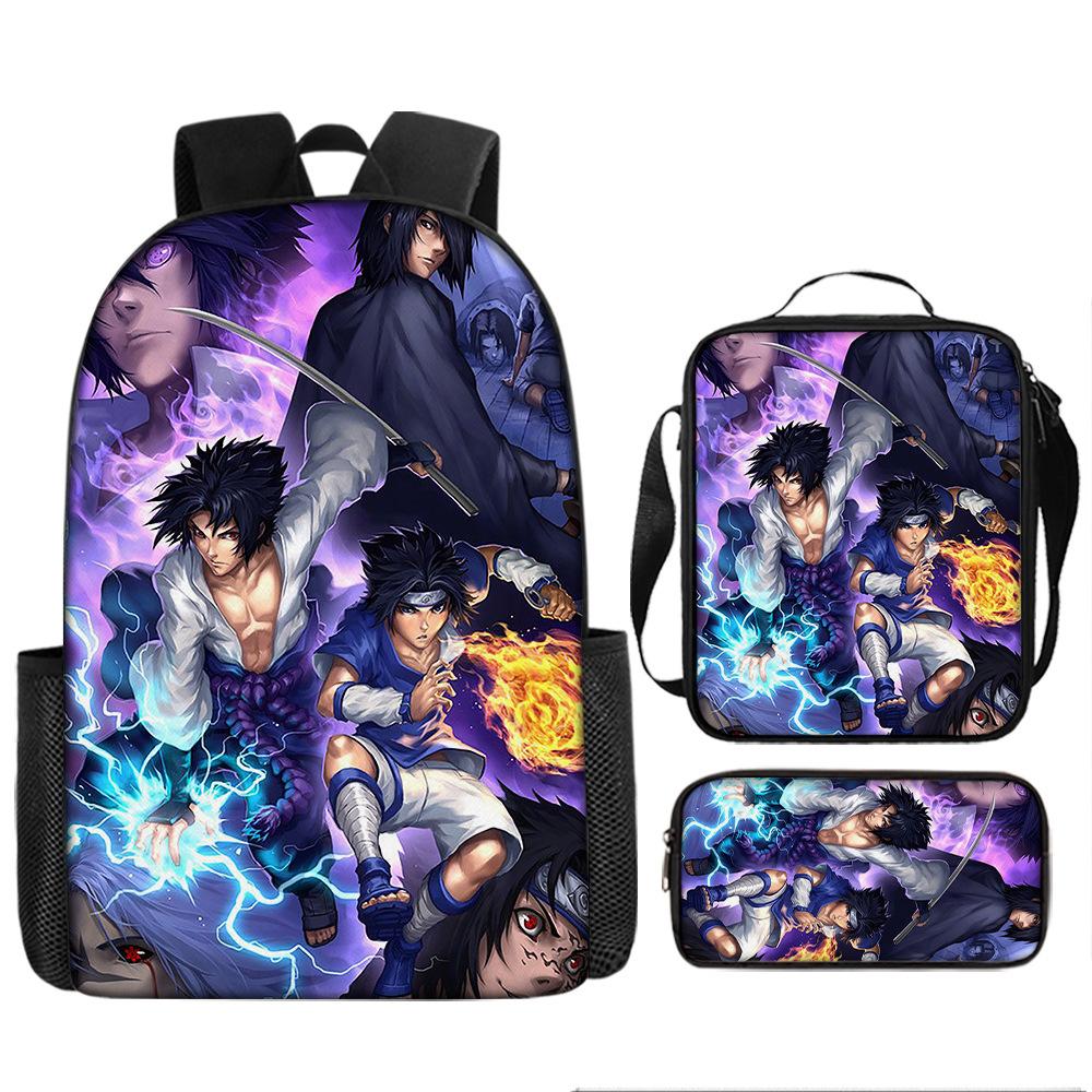 Наруто NARUTO Студенческий школьный рюкзак 3D Цифровой мультяшный принт Школьный рюкзак 3-6 класс