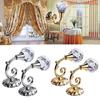 2pcs Metal Crystal Glass Curtain Holdback Wall Tie Back Hooks Hanger Holder Window Accessories