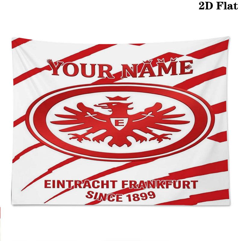 Eintracht Frankfurt Custom Name Wall Tapestry Aesthetic Wall Hanging Printed Fabric Blanket Decorative Tapestries for Bedroom Living Room Home Decor