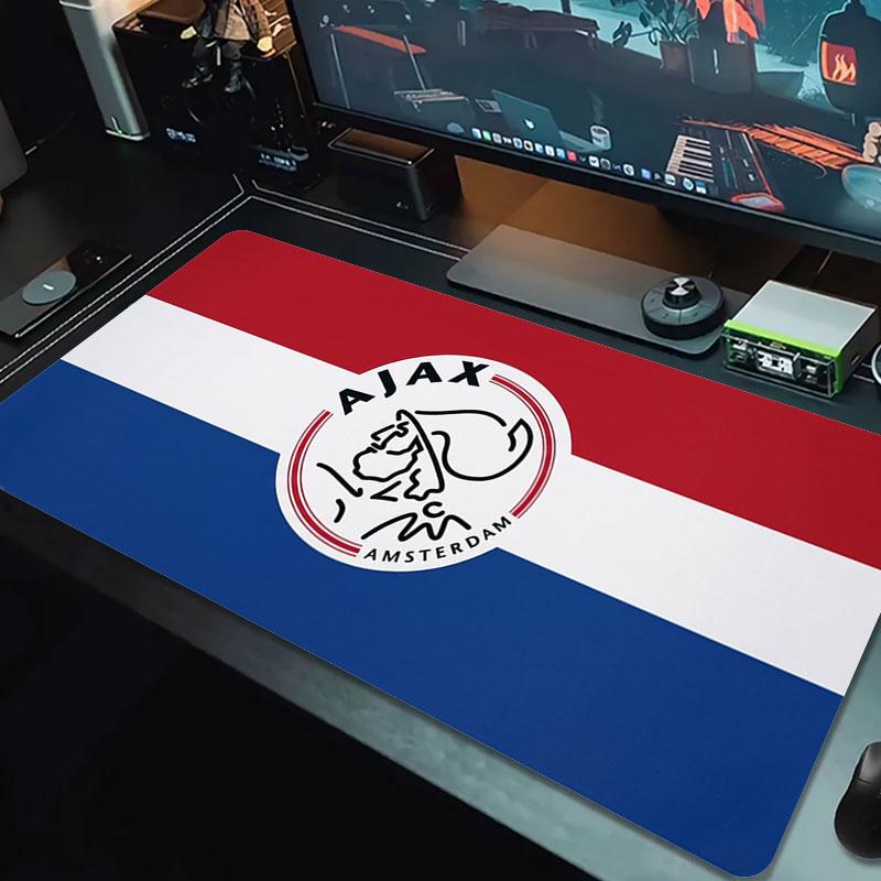 AFC Ajax Коврик для мыши большого размера Большой игровой коврик для стола Нескользящий Коврик для ноутбука Планшета Большой коврик для мыши XXL Коврик для мини-ПК Игровой коврик С заблокированным краем