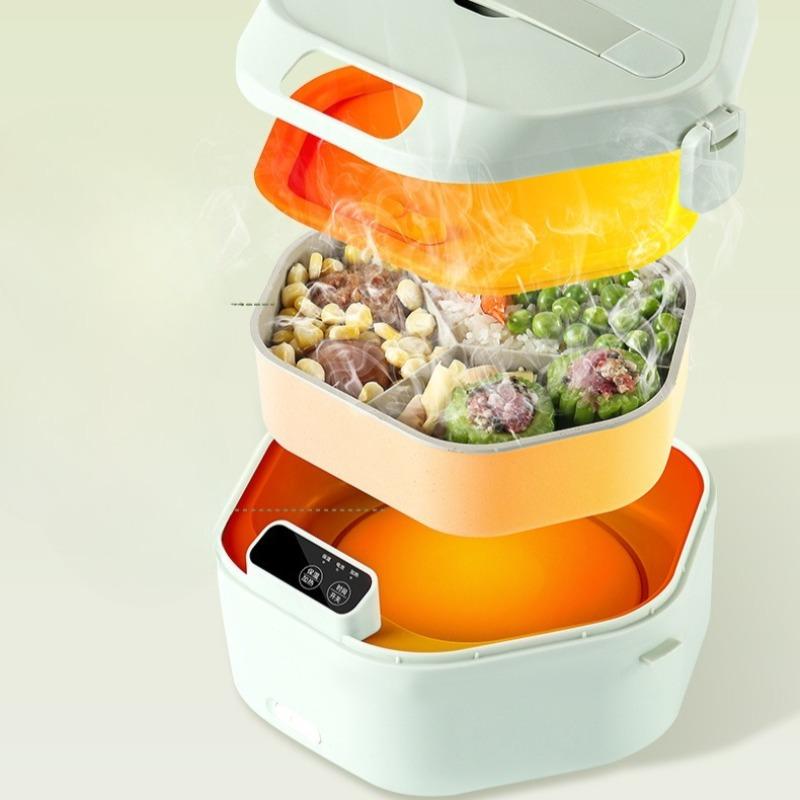 Беспроводная зарядка Электрический ланч-бокс Большая емкость Керамическое покрытие внутреннего горшка Нагревательный пищевой контейнер для дома и офиса