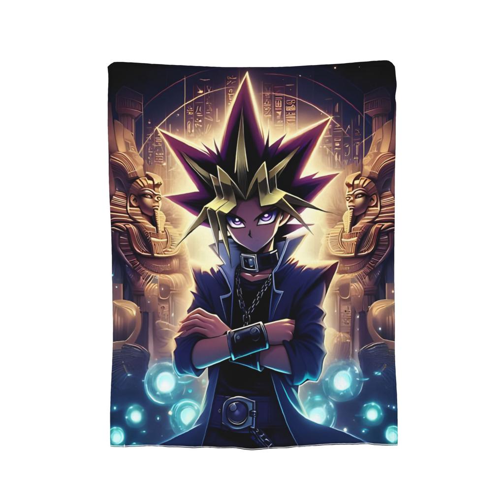 Yu-Gi-Oh! Velvet Throw Blanket Japanese Anime Manga Aesthetic Blanket for Bed Travel Soft Quilt,