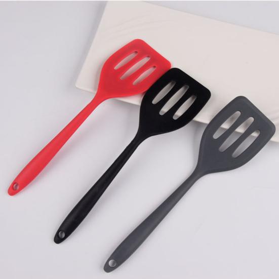 Жаростойкий шпатель с прорезями, пищевой силикон, цельный дизайн, Тернер для рыбы
