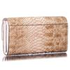 [HENLY COAT] Made in Italy cowhide Anaconda Diamantina ladies Cover long wallet wallet money luck up feng shui money luck wallet present for gift