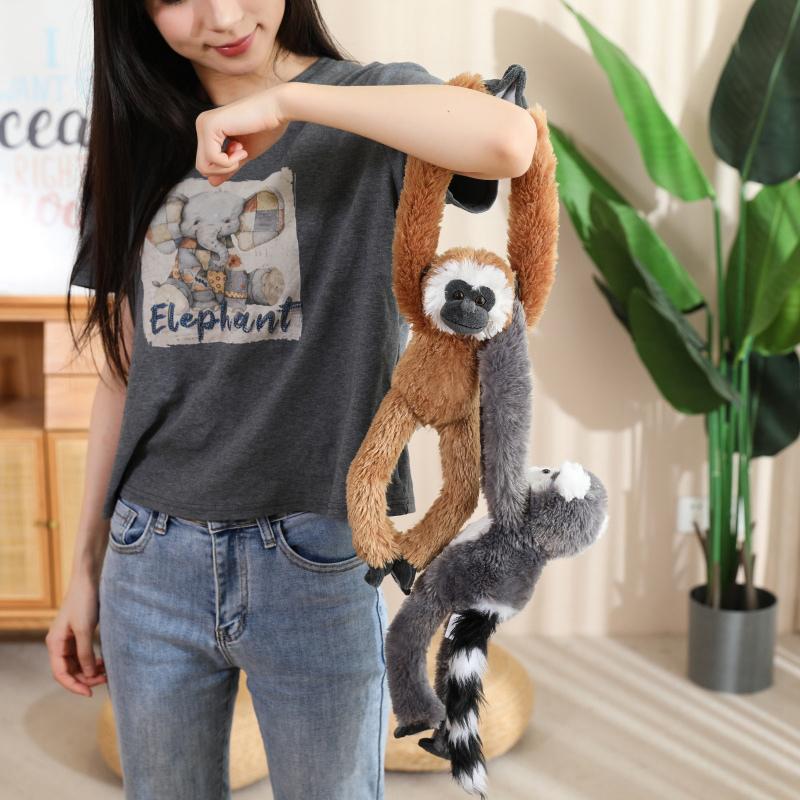 50/70cm Simulation Long Arms Monkey Plush Doll Mother Child Lemur Sloth Orangutan Plush Toy Home Decoration Gift For Children