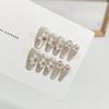 Advanced Sense Pure Hand-wearing Armor Handmade Cat Eye Nail Art Finished Camellia Съемная накладная накладка для ногтей Лето