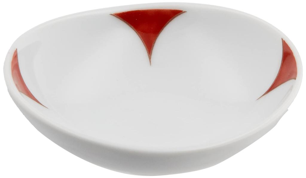 Hasami Ware Oval Small Dish with a Brocade 42891 Four-leaf Pattern,