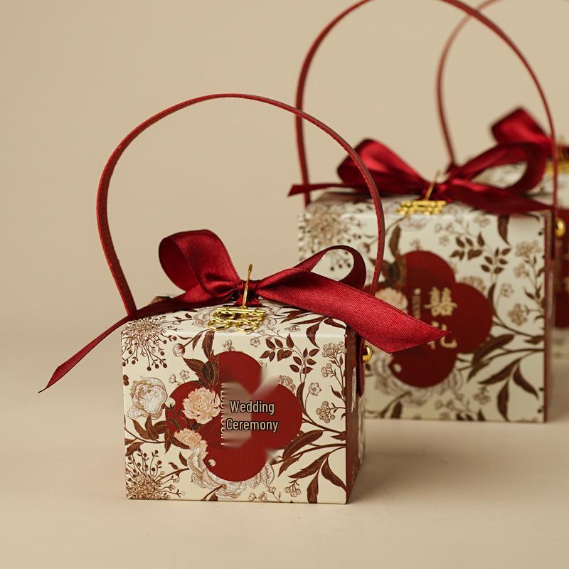 2025 Элегантная китайская подарочная коробочка для конфет на свадьбу
