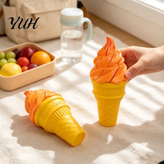 Unique Sensory Playthings Telescopic Ice Cream Cone Fidget Toy, Novelty Spiral Swords, Stress Compact Accessories Relief Toy for Anxiety, Portable