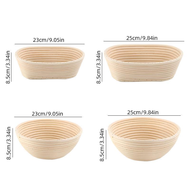 Плетеная корзина для расстойки теста с миксером для теста, скребком и силиконовой кистью – Инструменты и аксессуары для выпечки