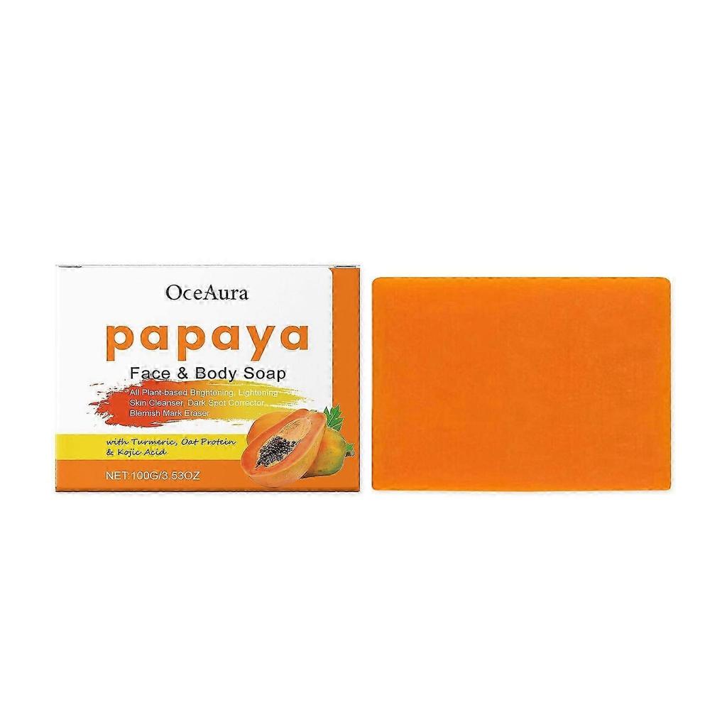 Papaya Turmeric Soap - Nourishing & Gentle Body Cleanser with Refreshing Aroma, Removes Odor & Dirt, Promotes Smooth Skin, 100g