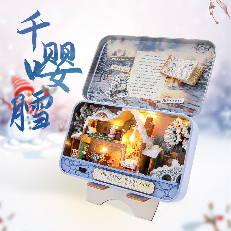 Box Theater Diy Cabin Handmade Assembled Mini Villa Model Room Creative Toys Female Birthday Gift