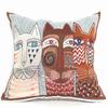 Ethnic Style Elephant Sofa Pillow, Cat Embroidered Cushion Cover, Pillowcase Cover (Without Pillow Core)
