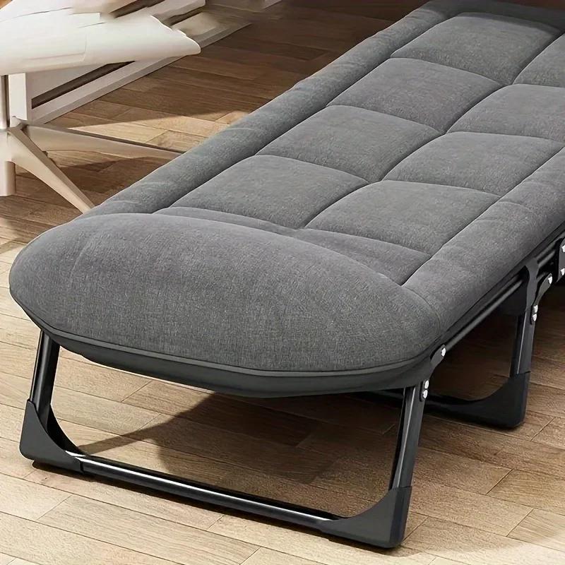 Портативная складная кровать, алюминиевая рама, мебель для отдыха на открытом воздухе, кемпинга и походов, размер для взрослых, стальная опора, простота хранения