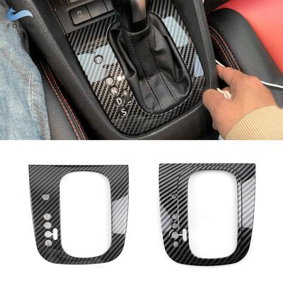 Для VW Golf 6 MK6 GTI 2008 - 2013 ABS Текстура Углеродного Волокна Автомобильная Центральная Консоль Панель Переключения Передач Рамка Защитная Накладка