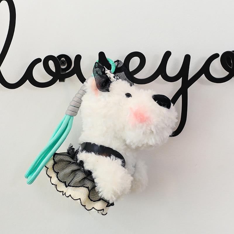 Internet celebrity West Highlands plush dog scrawled puppy plush pendant cartoon doll with keychain bag