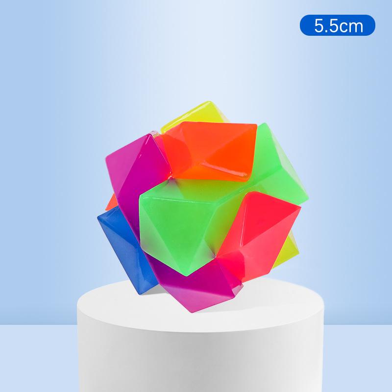 Dog Toy Ball Small Dog Flash Pet Ball Tpr Three-color Luminous Elastic Ball Training Interactive Throwing Dog Ball