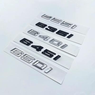 Новые цифры шрифта, буквы 630i, 635i, 640i, 645i, 650i, верхняя эмблема ABS для BMW 6 серии, табличка на багажник автомобиля, наклейка с логотипом, черный хром