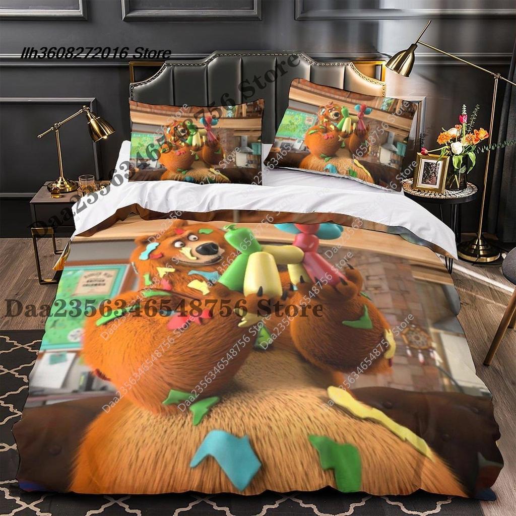 New Grizzy And The Lemmings Bedding Set Single Twin Full Three-Piece Suit Bed Set Aldult Kid Bedroom Duvetcover Sets 3D Ani