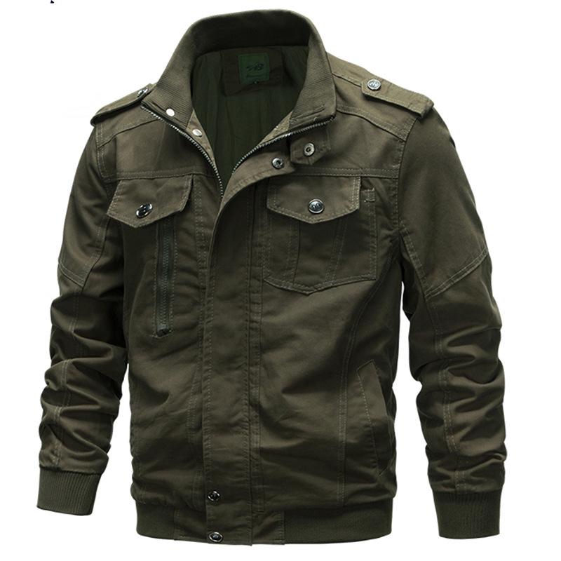 Men'S Jacket Autumn And Winter Cotton Military Uniform Coat Large Size Jackets Air Force One Clothes