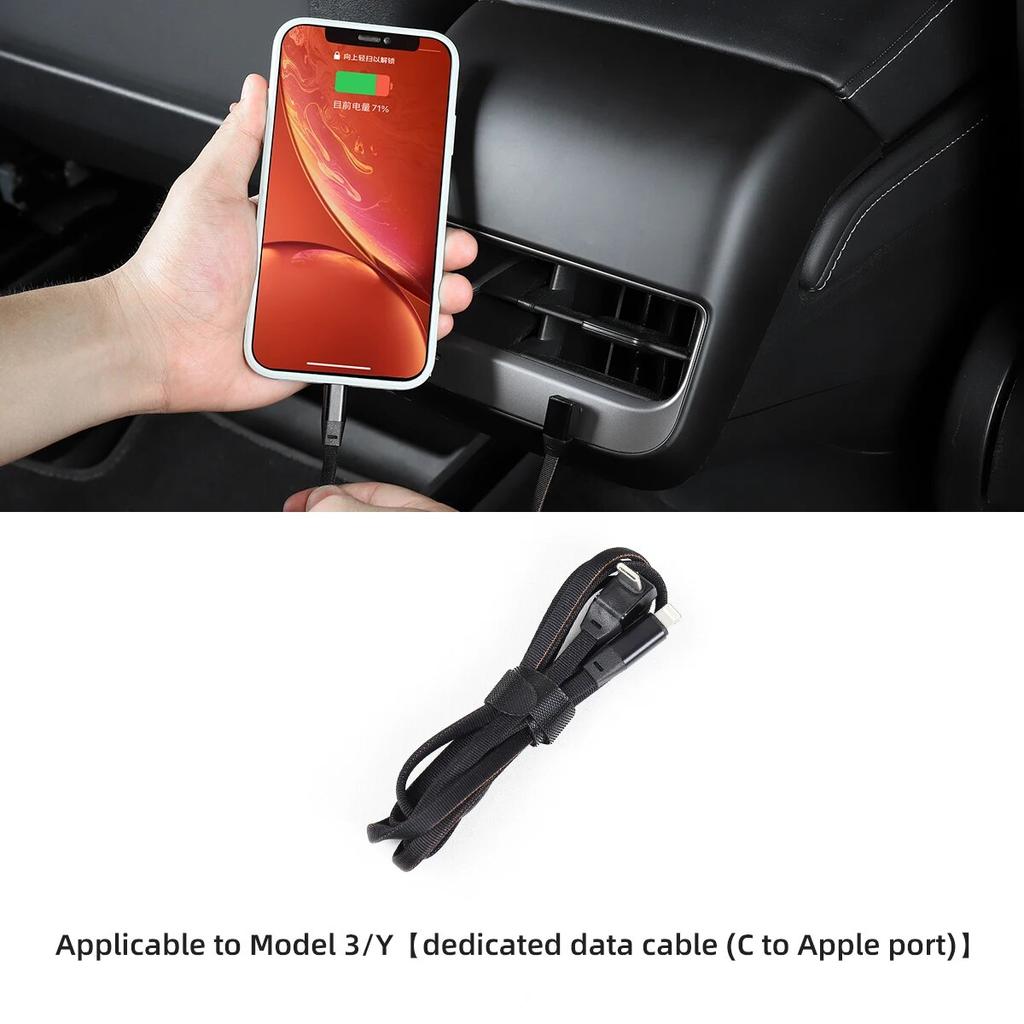 LUCKEASY For Tesla Model 3 Model Y Central Control USB Shunt Hub Car Decoration Accessories 27W Quick Charger Docking Station