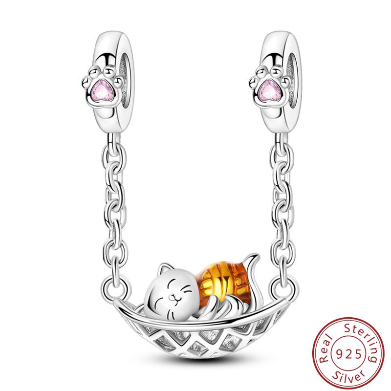 Милая серия «Кошка и собака» Медные шармы «Луна», «Бабочка», «Отпечаток лапы» 3 мм Сделай сам Изготовление изящных ювелирных изделий Подарки