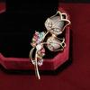 Zoshi модные ювелирные изделия золотого цвета брошь булавки для женщин австрийский кристалл искусственный жемчуг цветок брошь свадебные аксессуары