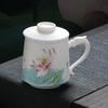 Traditional Hand-Painted Ceramic Office Tea Cup