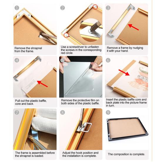 10/12-дюймовая настенная фоторамка из прозрачного оргстекла, держатель для фотографий из алюминиевого сплава