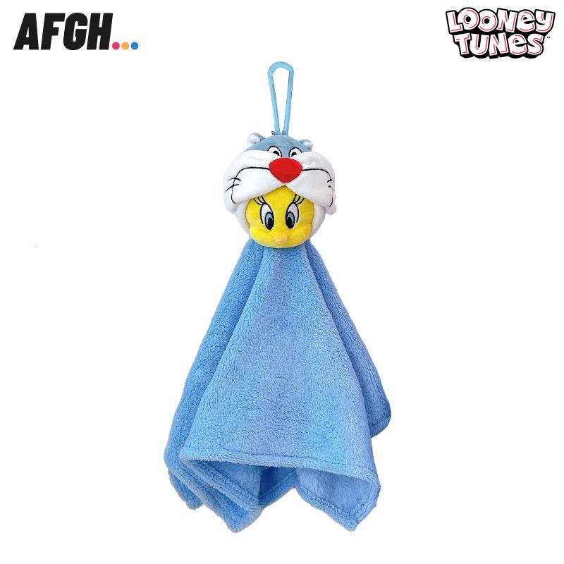Happy Tunes 3D Tweety & Bugs Bunny Hand Towel - Thickened, Soft, Hanging Design