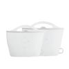 Mod?r? Soft Silicone Storage Bags, 1000ml + 1500ml, Set of 2, Microwave, Refrigerator, Freezer, and Dishwasher Safe (White)