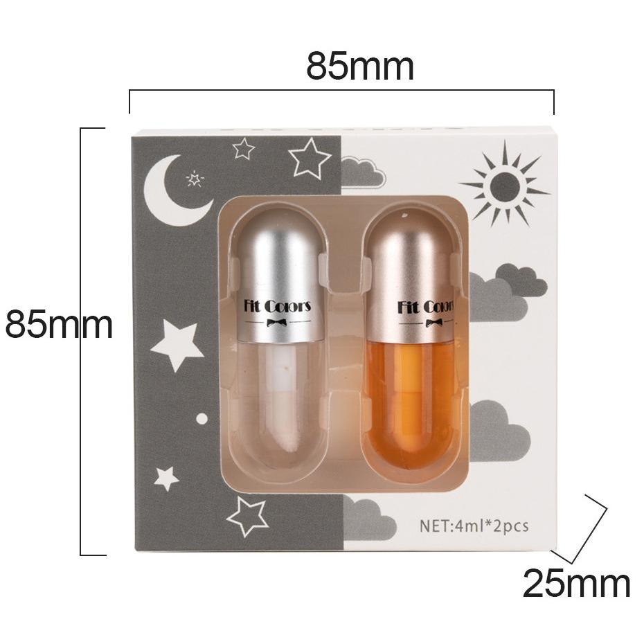 Lip Care Women's Lip Balm Lip Plumping Liquid Hydrating Matte Natural Lip Oil Lip Gloss Liquid Set Boxed 2pcs