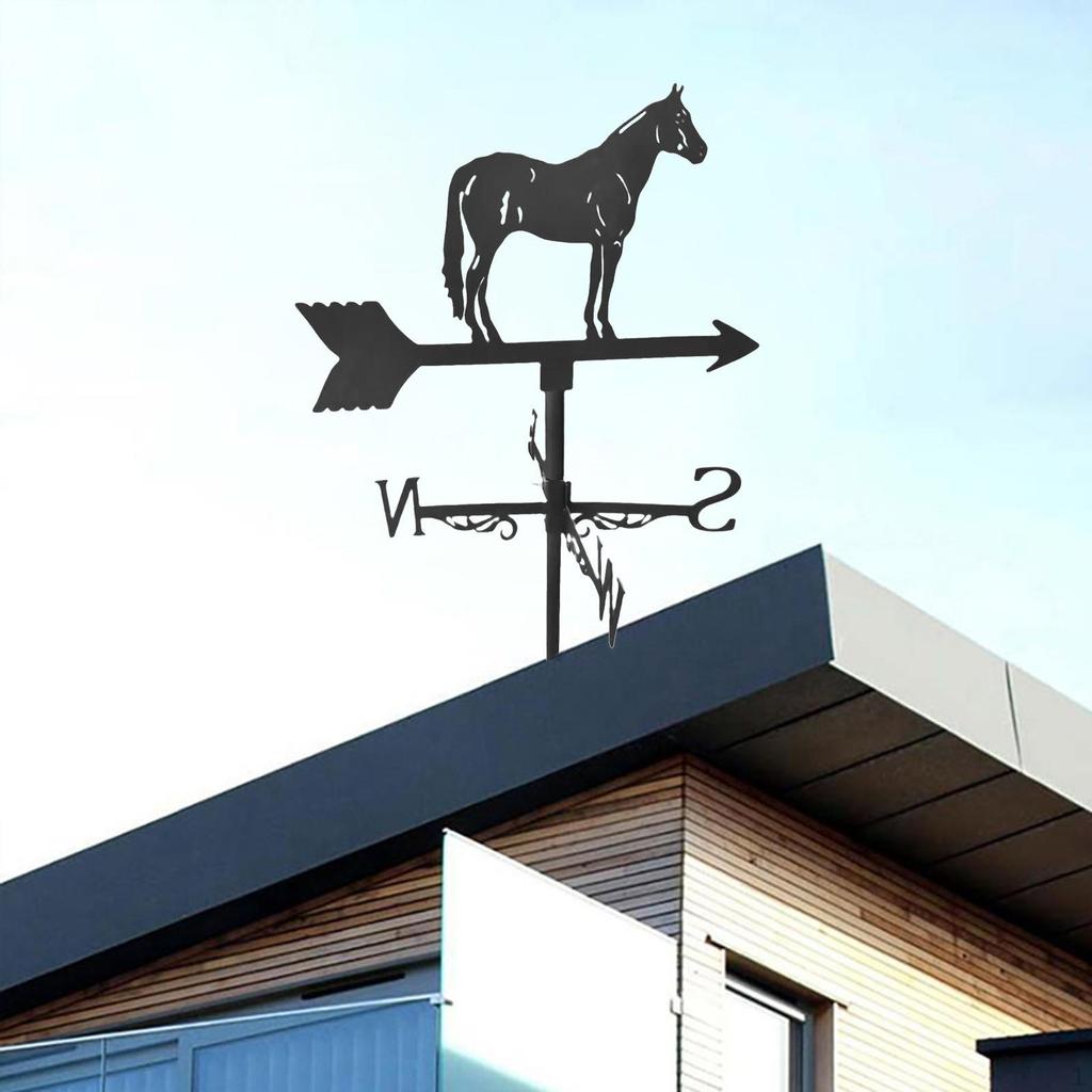 Металлический флюгер в виде животного, практичный индикатор направления ветра для фермы, сада, двора.
