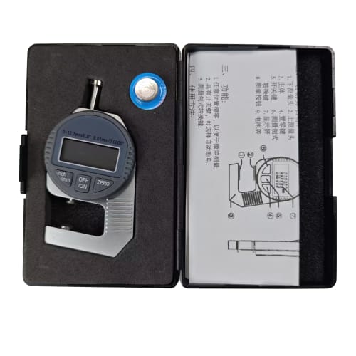 HFS(R) Thickness Gauge, Digital Micrometer, Electronic Microgauge, 0-12.7mm, 0.01mm, Thickness Gauge, Digital Thickness Gauge, High Precision Gauge
