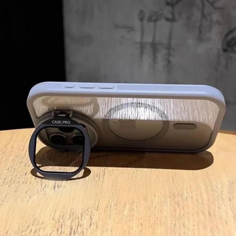 Защита объектива камеры Откидная подставка-держатель Для Magsafe Магнитный чехол Для Для Iphone 16 15 11 12 13 14 Pro Max Plus Прозрачный чехол