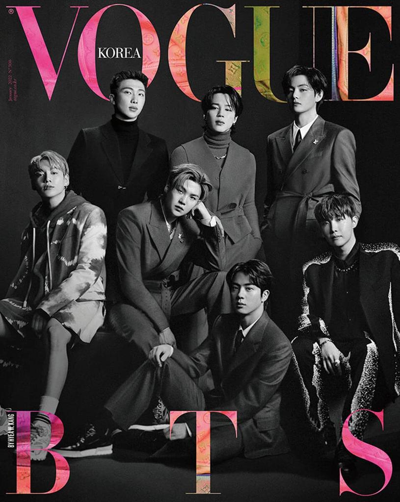 Korean Magazine VOGUE KOREA January 2022 Issue Japanese Translation [Cover BTS] No (C VER.)