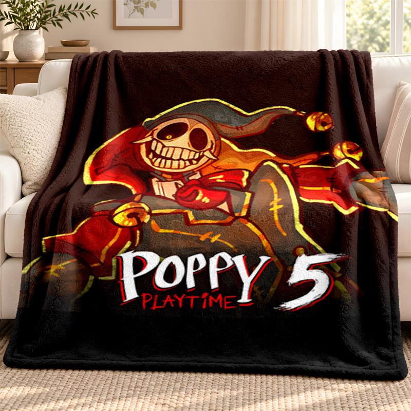 Poppy Playtime blanket Flannel Blanket Soft Cozy Plush Throw for Sofa Bed Lightweight Home Decoration Outdoor camping
