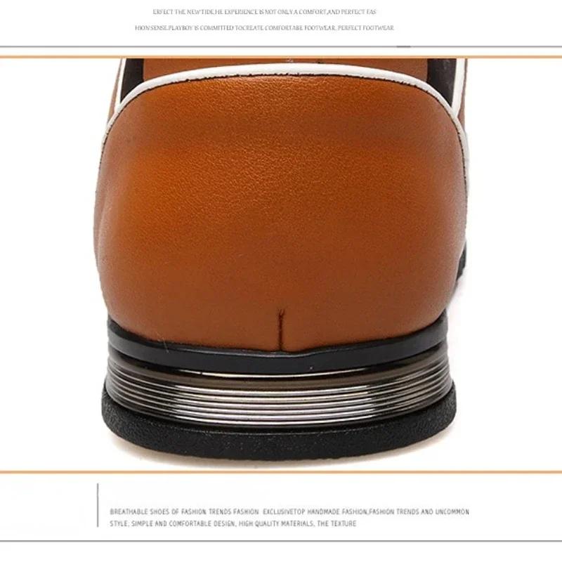 Модная кожаная повседневная обувь для мужчин, дышащая деловая обувь, мужские кроссовки, британские туфли на плоской подошве, рабочая обувь, большой размер 48, теннис