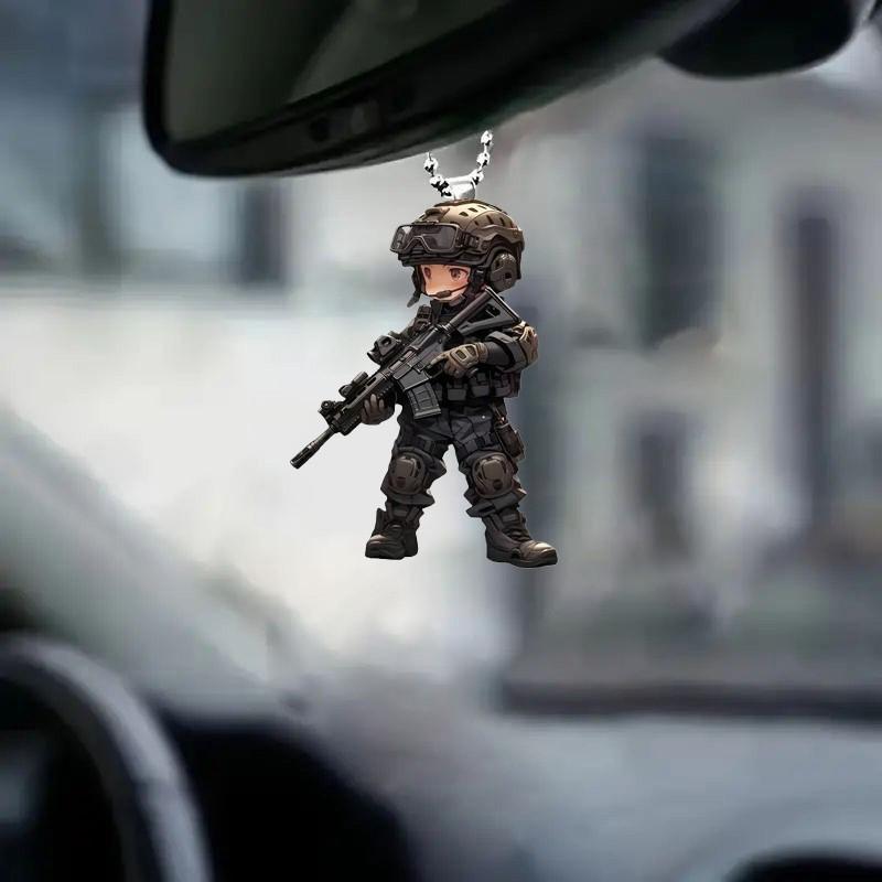 Новый Рождественский Орнамент Подвеска Акрил Плоский Забавный Подвеска Спецназа Подвеска Праздничный Подарочный Подвеска Подвеска