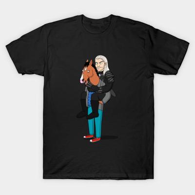 Мужская черная футболка с принтом Super Large TShirt ведьмак таракан литье No-Cut Трансферная бумага с принтом Хлопковая футболка
