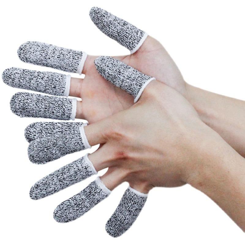 10/20PCSCut Resistant Finger Cots Finger Sleeve Protectors Reusable Finger Glove Fingertip Covers for Sewing Cutting Handicrafts