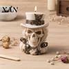 Aromatherapy Candle Mold 3D Cowboy Skull Silicone Mold, Halloween Skeleton for Epoxy Shaped Resin, Making, Soap, Clay, Wax Casting, Home Decor