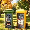 Holiday Trash Can Party Decorations Funny Cartoon Sticker Cute Big Eye Expression Decorative Removable PVC Stickers for Recycling Bins Adhesive