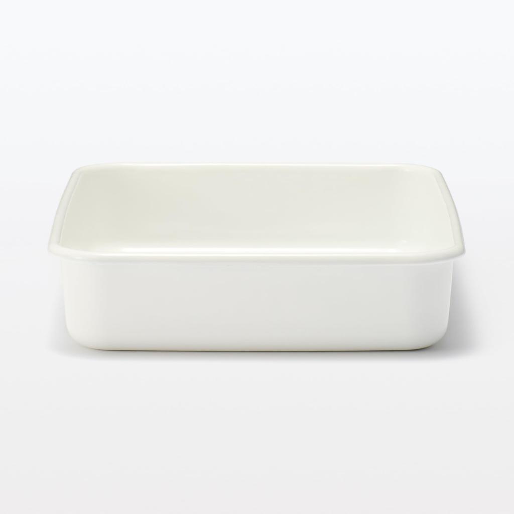 MUJI Большой эмалированный контейнер для хранения, выбираемый MDP13A3S (с крышкой)
