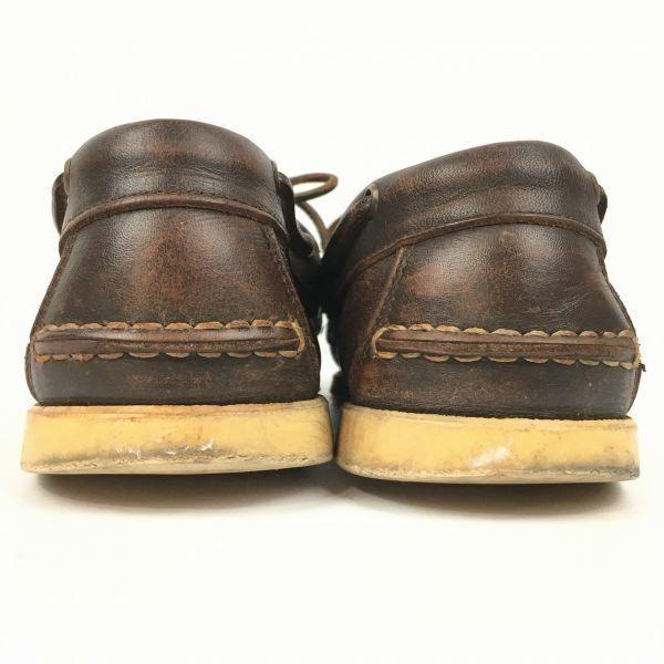 PARABOOT Палубные кожаные туфли темно-коричневые размер 27.0-28.0 мужские(ИСПОЛЬЗОВАЛ)